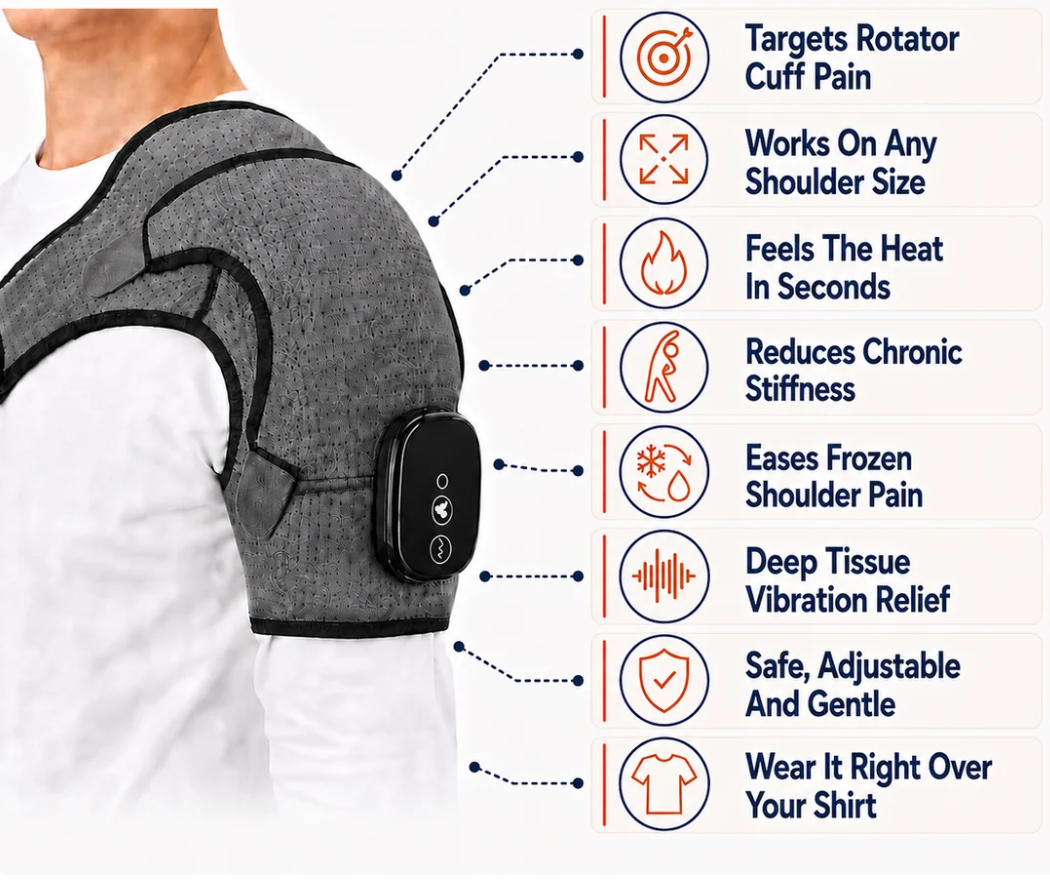 Heated Shoulder Massager with Vibration Therapy
